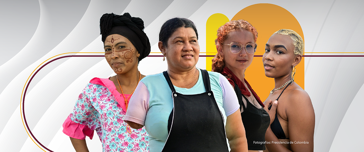 Descripción imagen: Mujeres trabajadoras de Colombia
