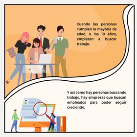 Ilustración de grupo de personas conversando sobre empleabilidad, destacando cómo identificar habilidades ayuda a encontrar empleo